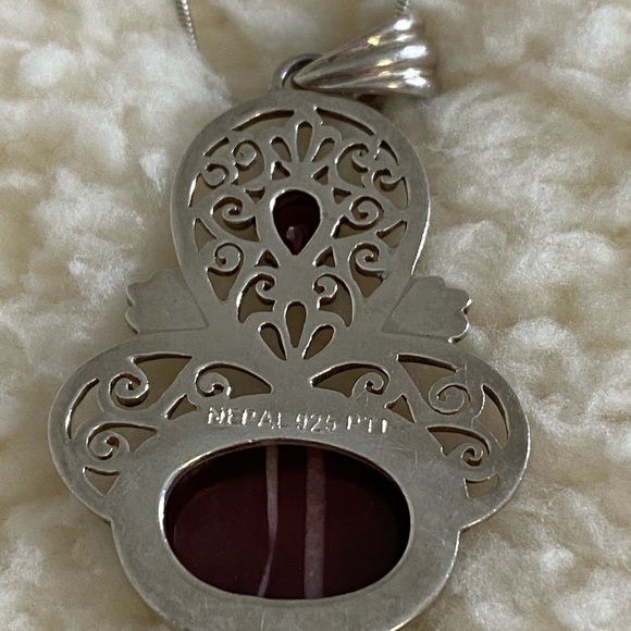 Beautiful Sterling Sterling Necklace from Nepal - Picture 3 of 3